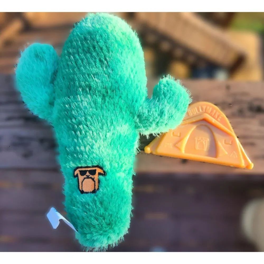 BULLYMAKE Dog Plush & Nylon Power Chew Toy Set- Cactus & Tent - NEW